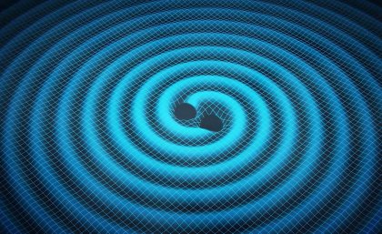 When two black holes experience their final death spiral before merging, they emit ripples in the fabric of spacetime itself. Swinburne Astronomy Productions.